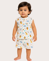 Muslin Jabla & Shorts set - Animals